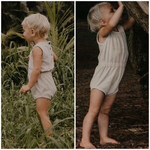 The Simple Folk Organic Vintage Terry Romper | 0-3m